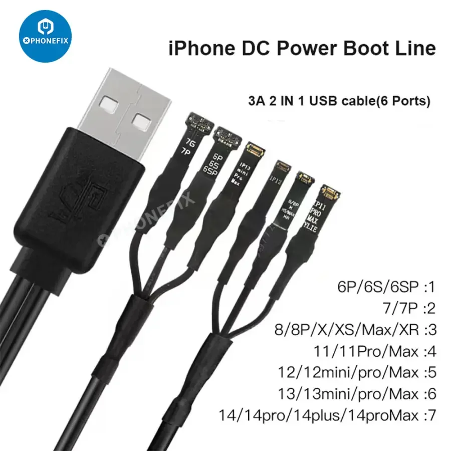 WYLIE Boot Line DC Power Supply Cable For iPhone 6-15 Pro Max - Image 5
