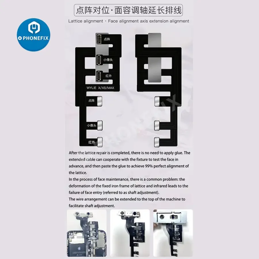 WYLIE Dot Matrix Extension Flex Cable iPhone Face ID Test Alignment Repair - Image 13