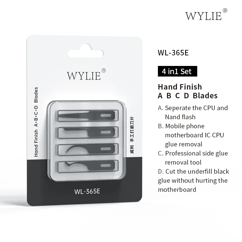 WYLIE Hand Finish Blades Glue Removal CPU IC Pry Knife Set - Image 2