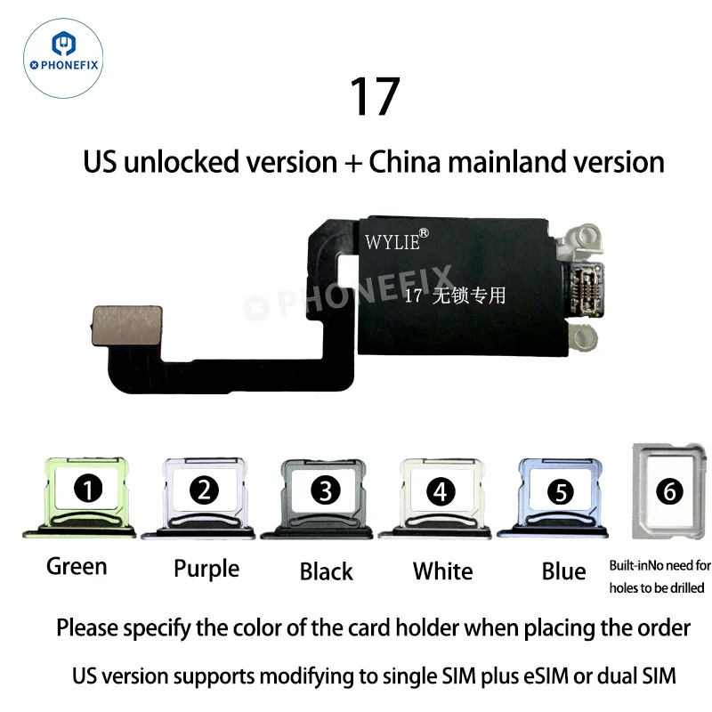 WYLIE iPhone 14-17 eSIM to 2 SIM MEP Kit Supports DB UltraSnow IC - Image 18