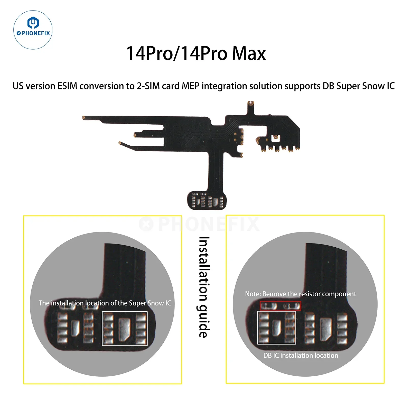 WYLIE iPhone 14-17 eSIM to 2 SIM MEP Kit Supports DB UltraSnow IC - Image 8