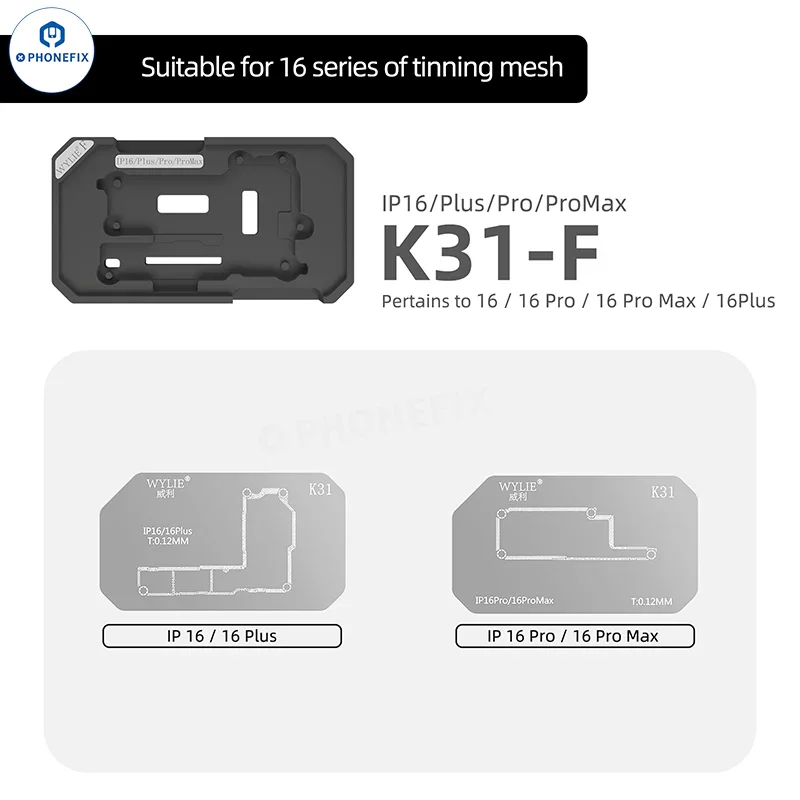 WYLIE K31 iPhone X-16 Pro Max Middle Layer Magnetic Reballing Platform - Image 12