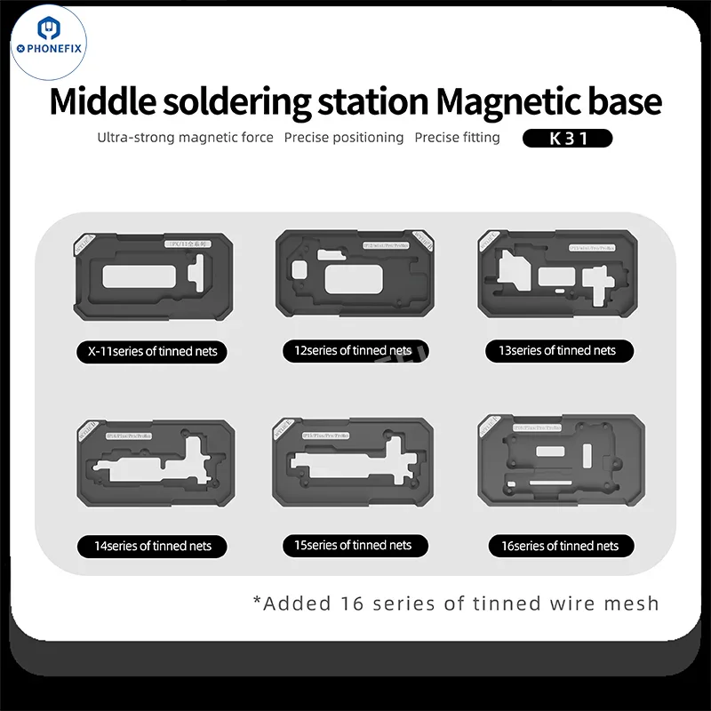 WYLIE K31 iPhone X-16 Pro Max Middle Layer Magnetic Reballing Platform - Image 14