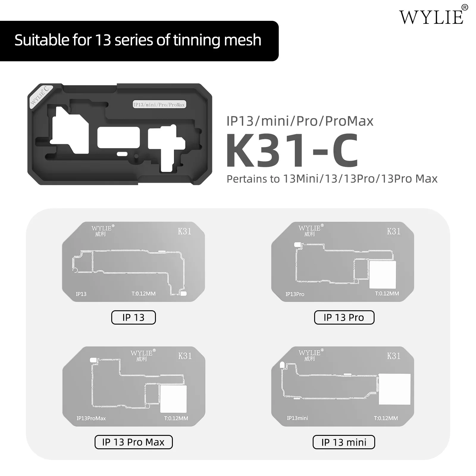 WYLIE K31 iPhone X-16 Pro Max Middle Layer Magnetic Reballing Platform - Image 9