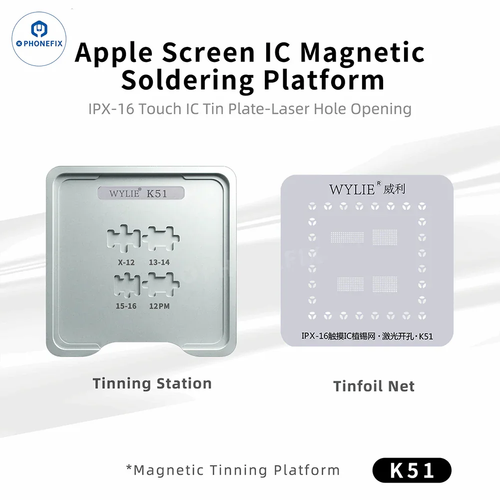 WYLIE K51 iPhone X-16 Screen IC Magnetic Tin Planting Platform - Image 2