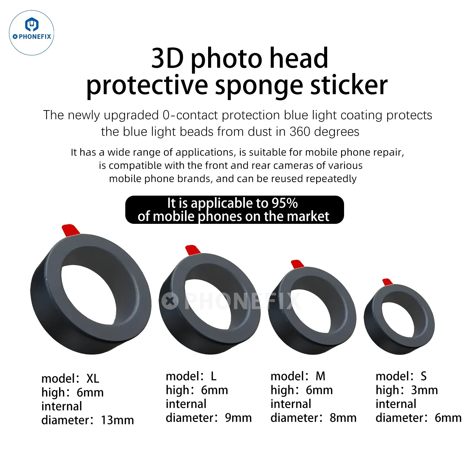WYLIE Mobile Phone Camera 3D Protective Sponge Sticker - Image 7