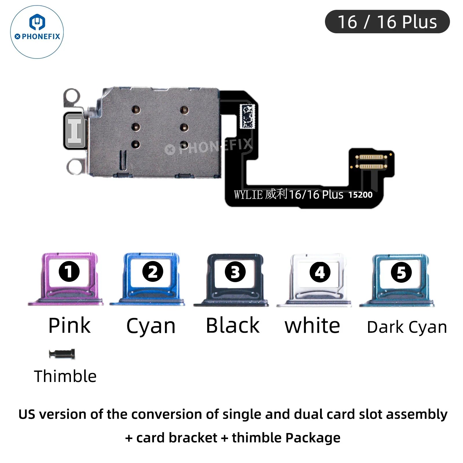 WYLIE US iPhone 16/16 Plus eSIM To Single/Dual SIM Card Special Cable - Image 8