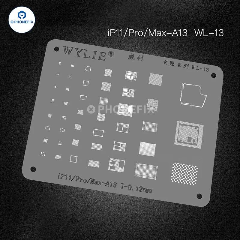 WYLIE WL-15 LCD IC BGA Reballing Stencil For iPhone 6S-12 Pro Max - Image 14