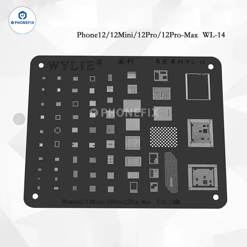 WYLIE WL-15 LCD IC BGA Reballing Stencil For iPhone 6S-12 Pro Max - Image 17