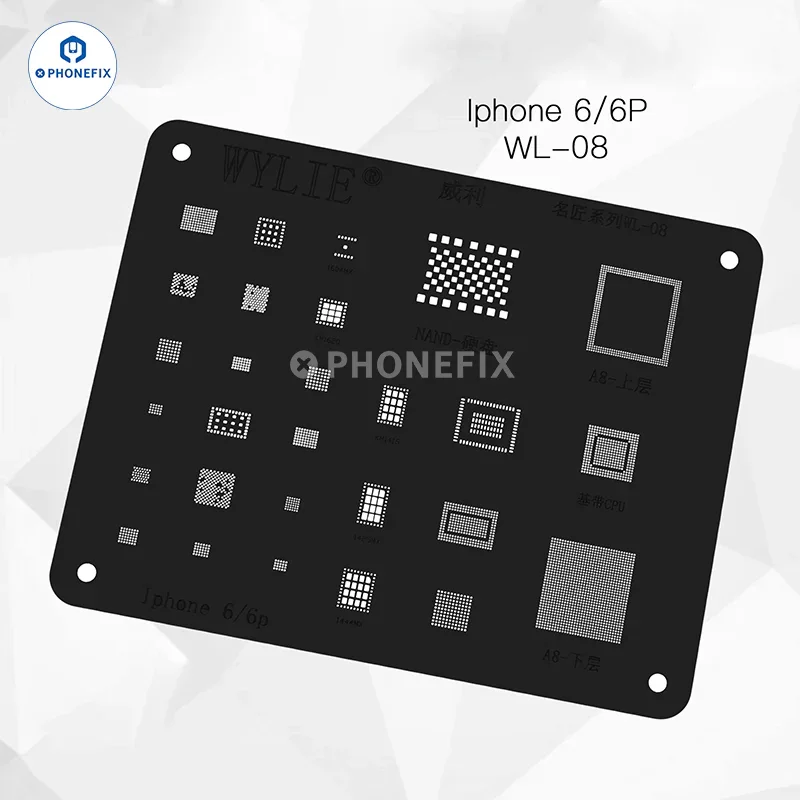 WYLIE WL-15 LCD IC BGA Reballing Stencil For iPhone 6S-12 Pro Max - Image 5