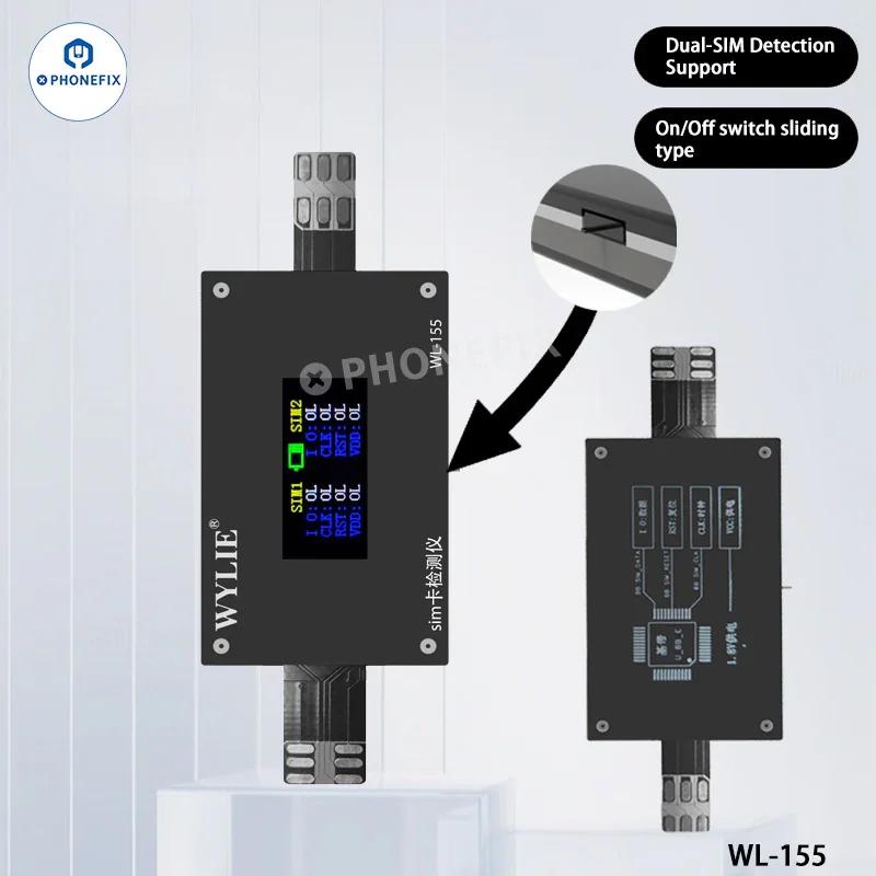 WYLIE WL-155 SIM Card Tester for iPhone 14-17 Pro Max & Android - Image 3