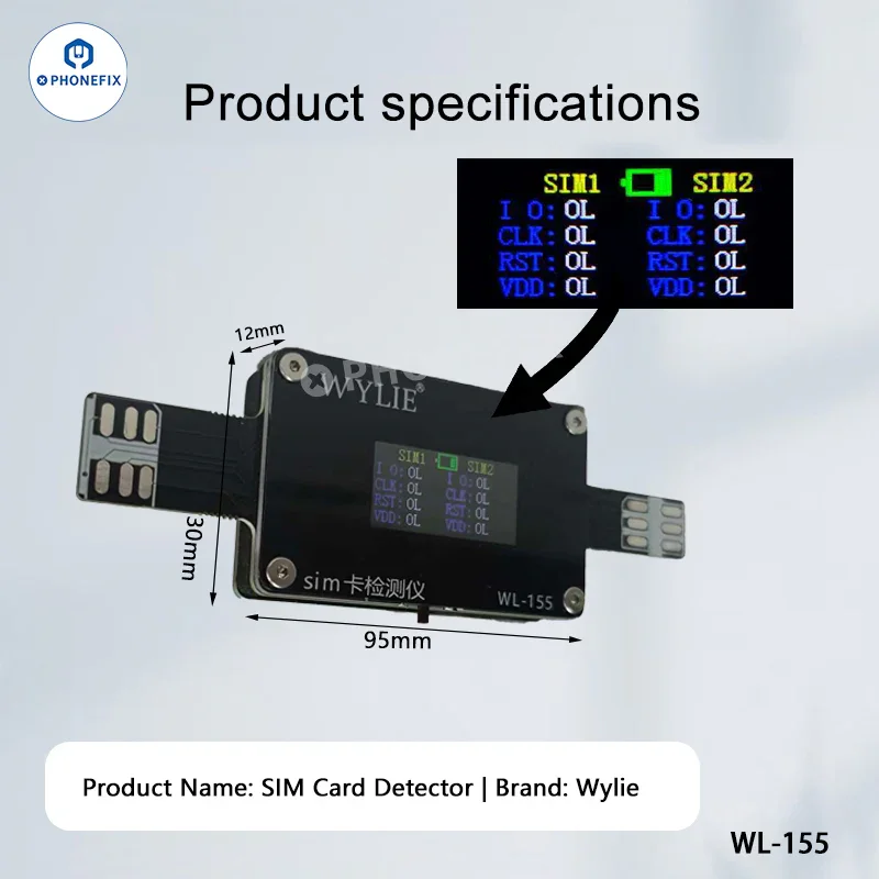 WYLIE WL-155 SIM Card Tester for iPhone 14-17 Pro Max & Android - Image 6