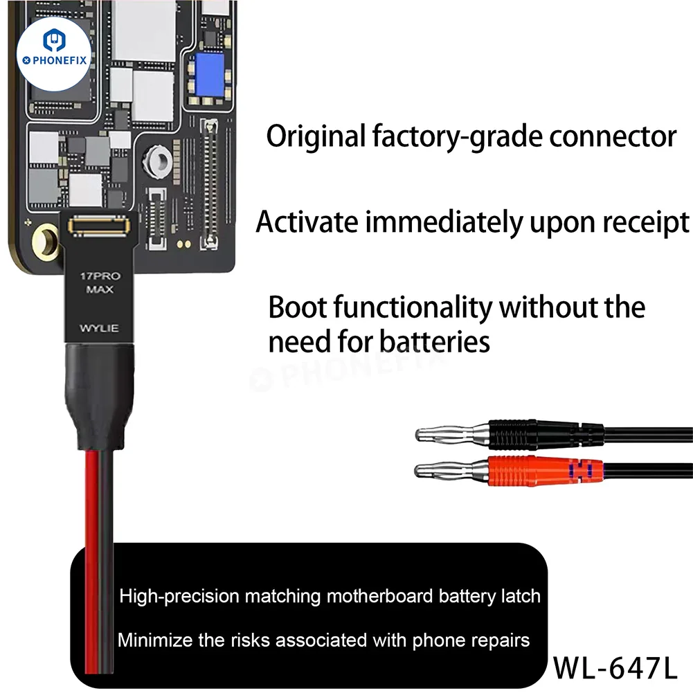 WYLIE WL-647L Power Boot Cable for iPhone 6-17 Pro Max Startup - Image 2