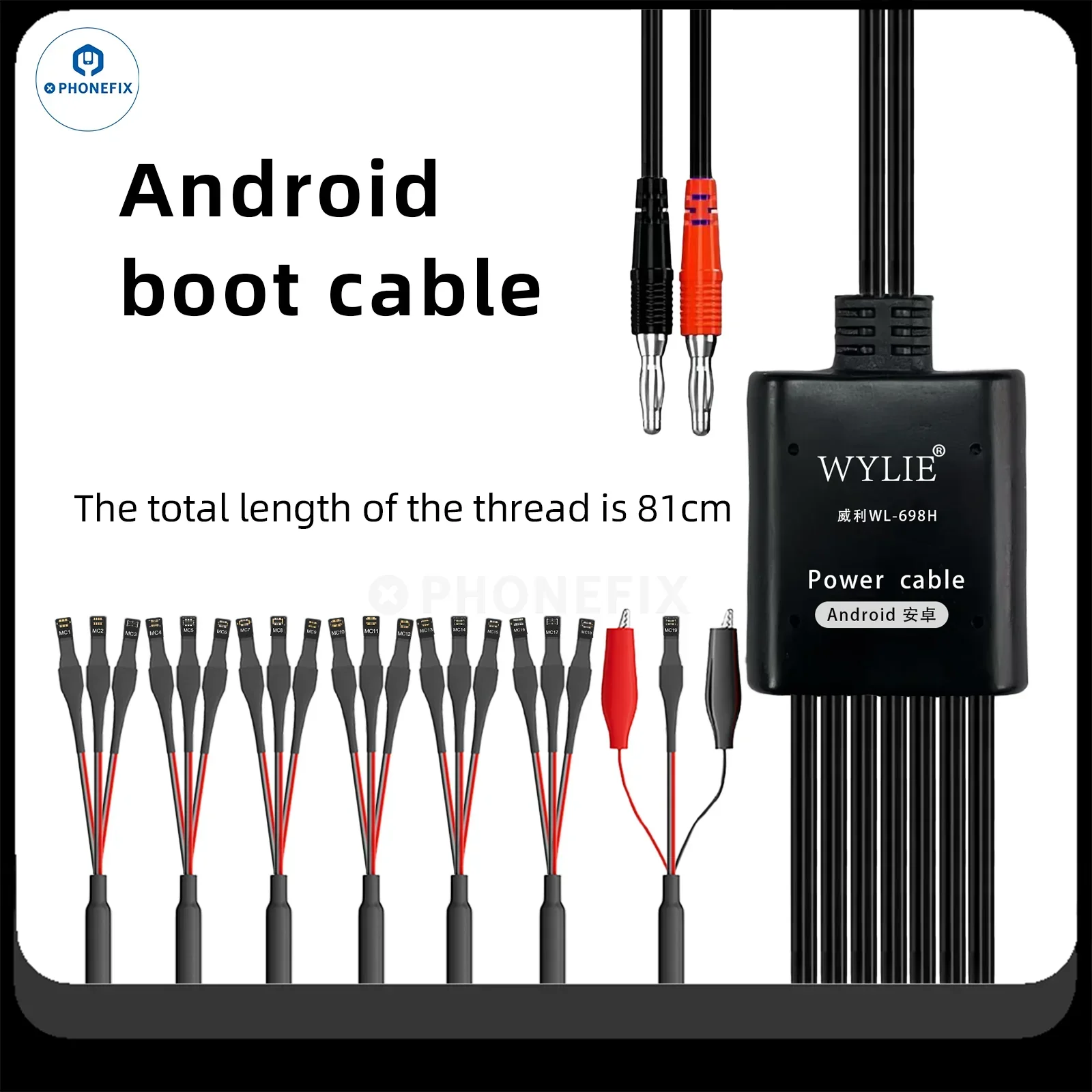 WYLIE WL-698H Android Phone Power Cable with Soft FPC Buckle - Image 5