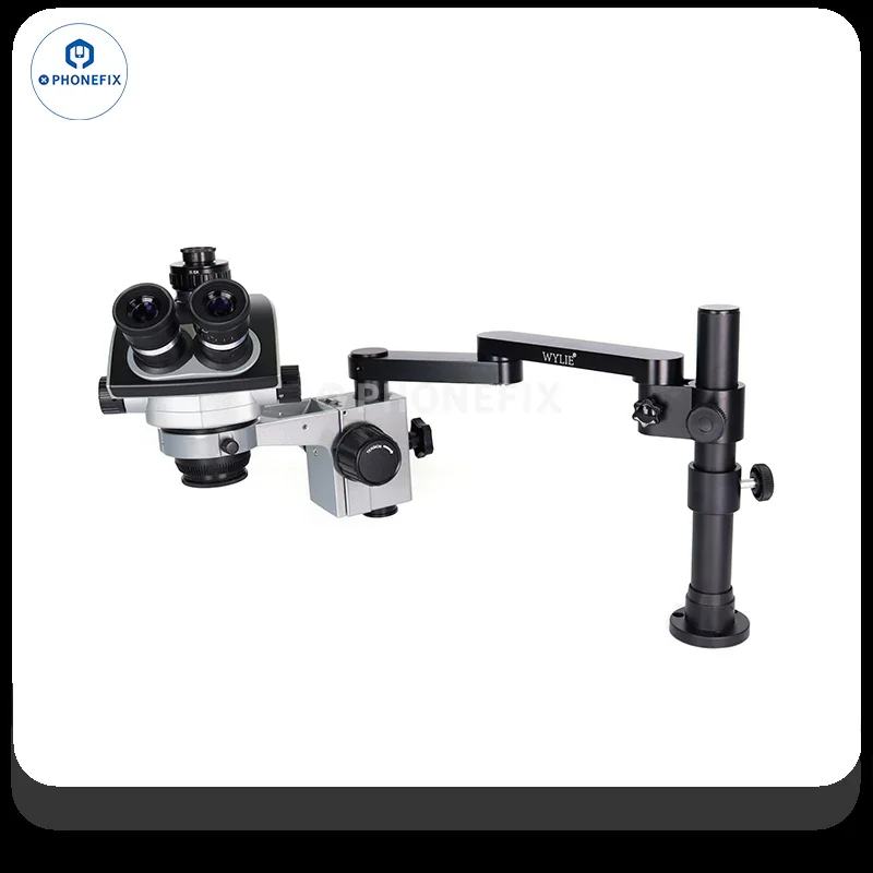 WYLIE X23 7-50X Trinocular Zoom Microscope X40 X80 4K Camera - Image 11