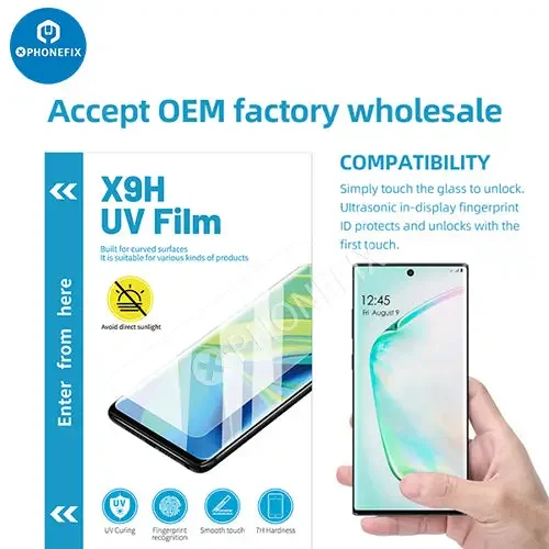 X9H UV Curved Screen Cutting Soft Film For Phone Front Film Replacement - Image 4