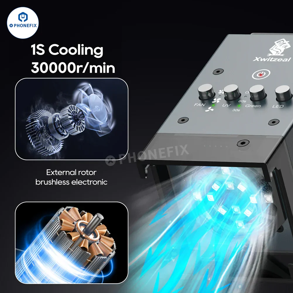 XwitZeal FAN1 UV Curing Cooling Fan for Phone Motherboard IC Repair - Image 3