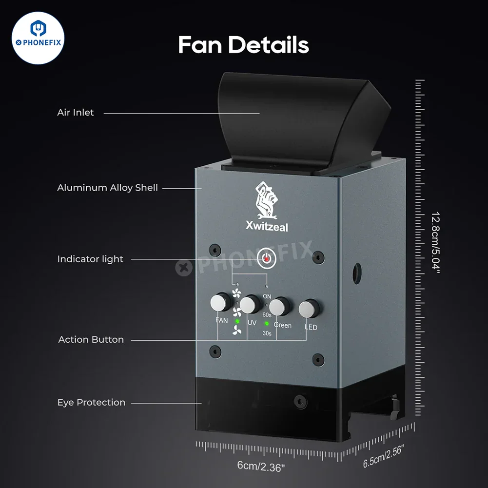XwitZeal FAN1 UV Curing Cooling Fan for Phone Motherboard IC Repair - Image 6