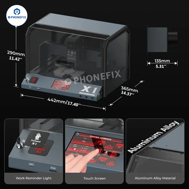 Xwitzeal X1 Laser Engraving Film Cutting UV Curing All-In-One Machine - Image 7