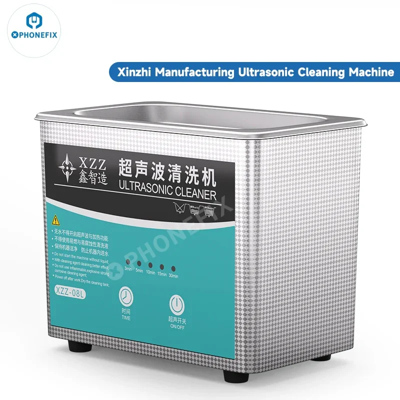 XZZ-08L Ultrasonic Cleaner Deep Cleaning Phone Camera PCB CPU Glasses - Image 6