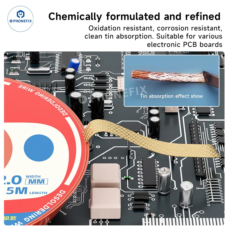 XZZ-2015 3015 Desoldering Wire Cleaning Pure Copper Braid Solder Wick - Image 2