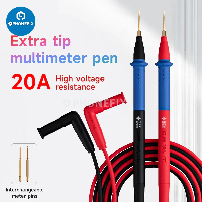 XZZ 20A Universal Test Leads Probe Extra Tip Multimeter Pen - Image 5
