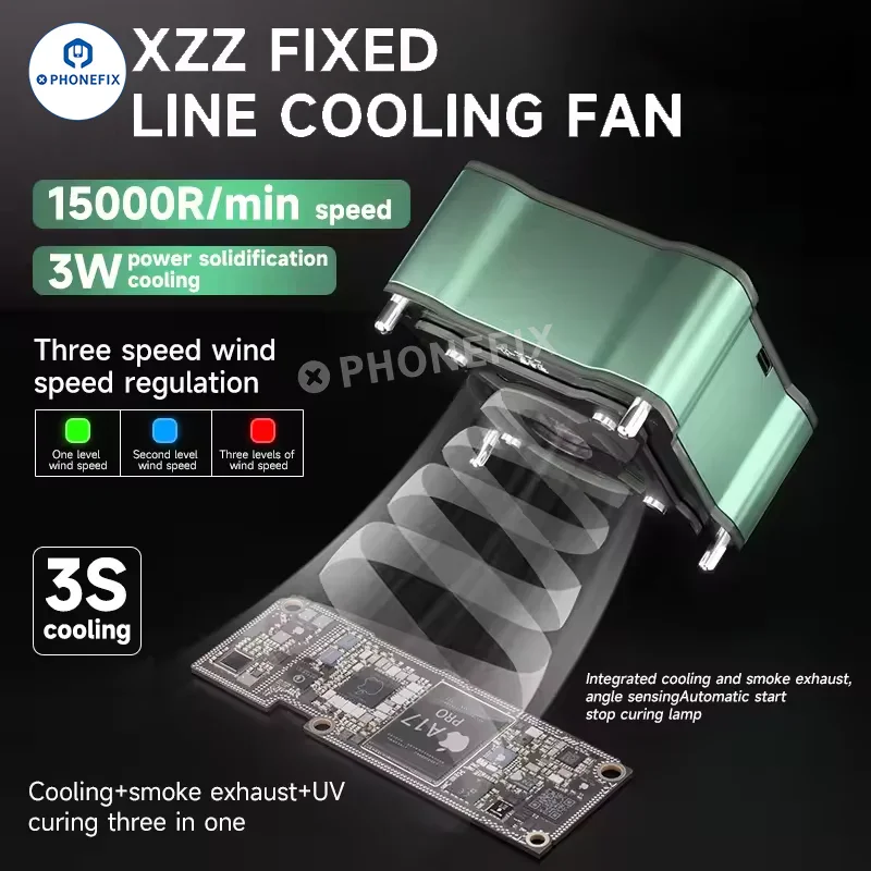 XZZ 3W 2-in-1 UV Curing Solder Mask and Cooling Fan - Image 3