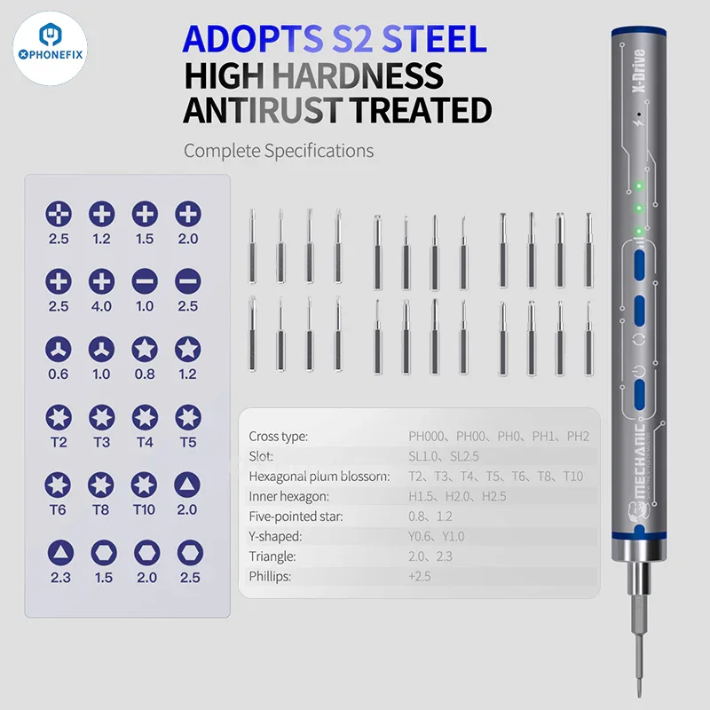 XZZ ES24 Electric Screwdriver With 24 Bits Dual Torque Adjustable - Image 3