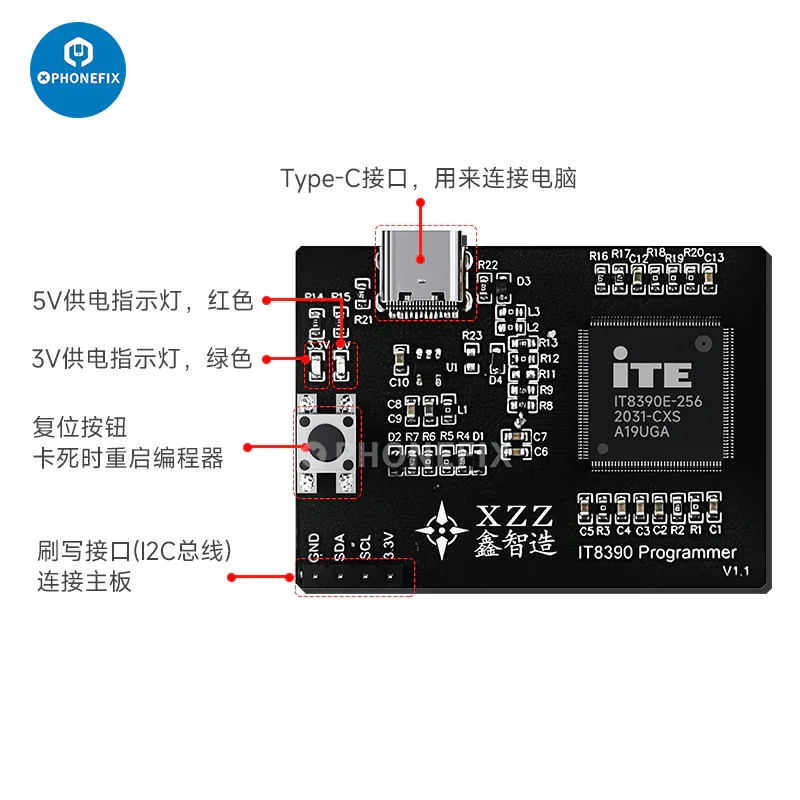 XZZ IT8390 Programmer iT85XX iT83XX Chip Read Write Burning Tool - Image 3