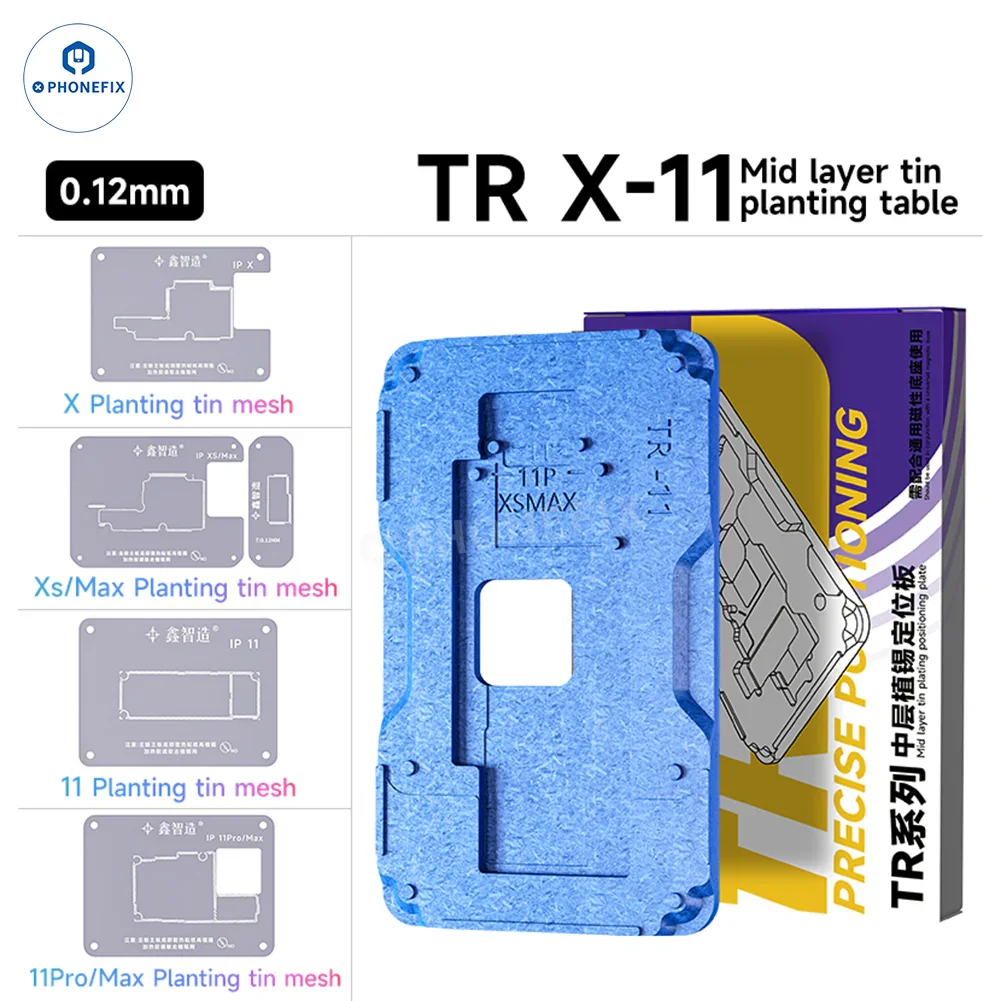 XZZ TR Middle Frame BGA Plant Tin Platform For iPhone X-17 Pro Max - Image 12