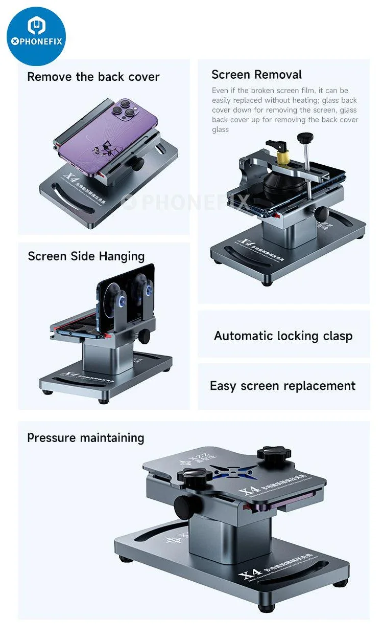 XZZ X4 Universal Phone Screen Removal Fixture Pressure Clamp Holder - Image 7