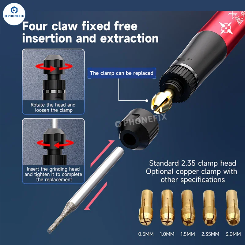XZZ Z1 Pro Electric Polishing Pen Mobile Phone PCB IC Grinding Tool - Image 4