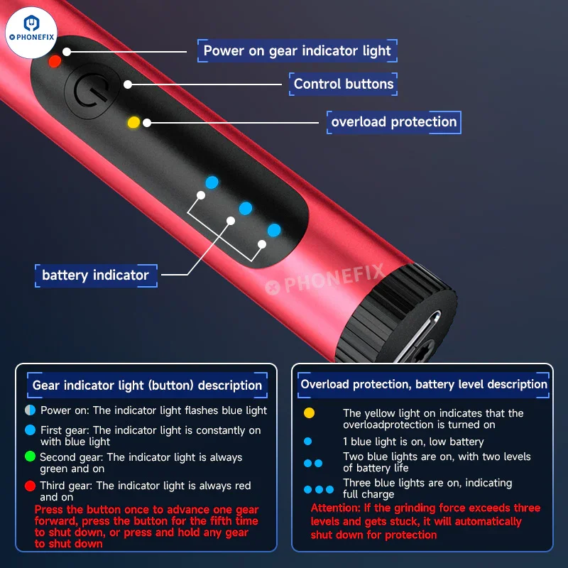 XZZ Z1 Pro Electric Polishing Pen Mobile Phone PCB IC Grinding Tool - Image 5