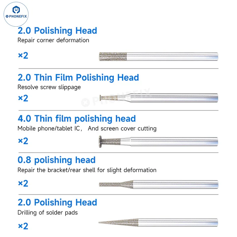 XZZ Z1 Pro Electric Polishing Pen Mobile Phone PCB IC Grinding Tool - Image 8