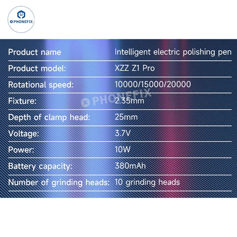 XZZ Z1 Pro Electric Polishing Pen Mobile Phone PCB IC Grinding Tool - Image 9