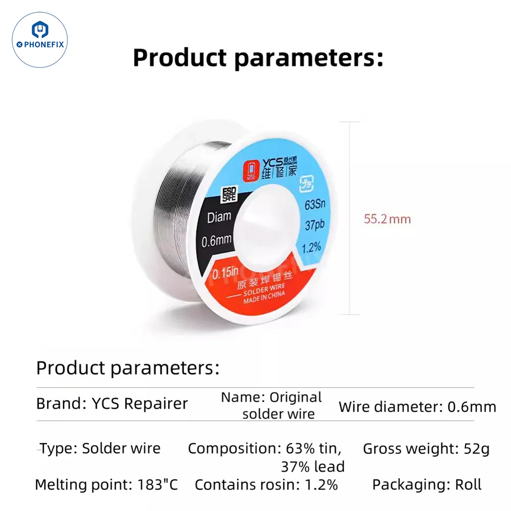 YCS 0.4mm 0.6mm Solder Wire for Phone Motherboard Repair - Image 6