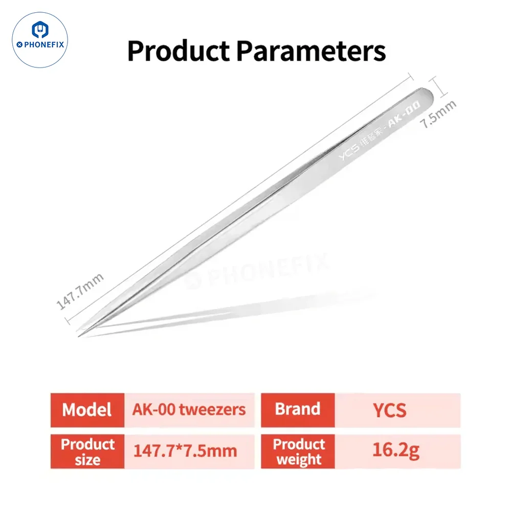 YCS 01 AK-00 Tweezers Precision Mobile Phone Repair Tools - Image 10