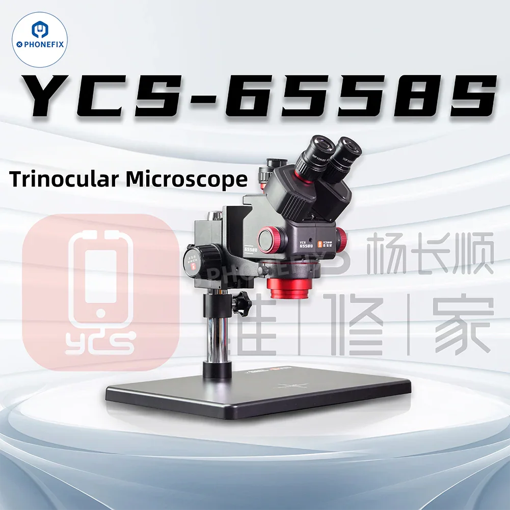 YCS 6558S 6558XS 6.5-58X Zoom HD Trinocular Microscope with 4K Camera - Image 5