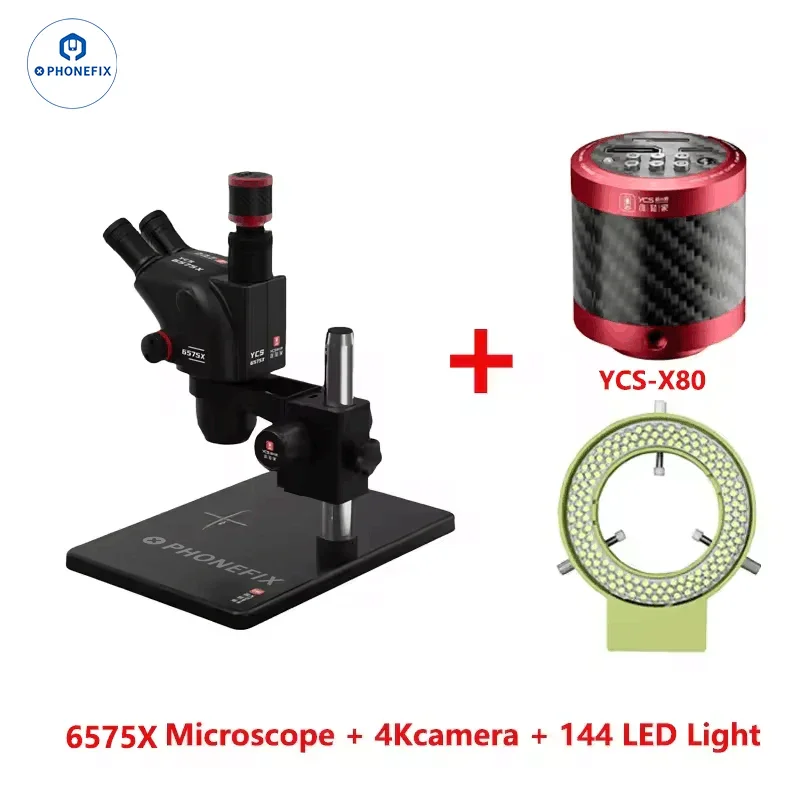 YCS 6575X 6.5X-75X Trinocular Microscope X80 4K Camera - Image 3