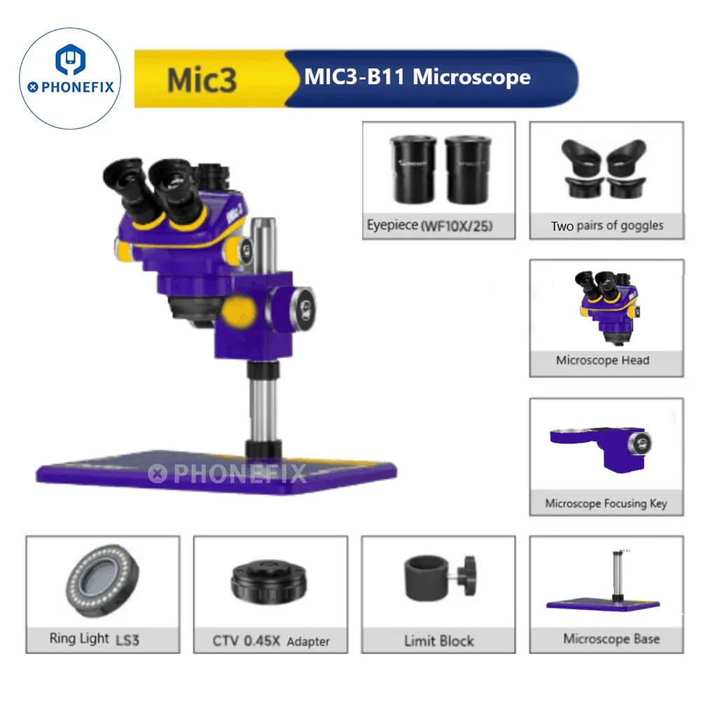 YCS 7050X Mobile Phone Repair Microscope 7X-50X Zoom - Image 11