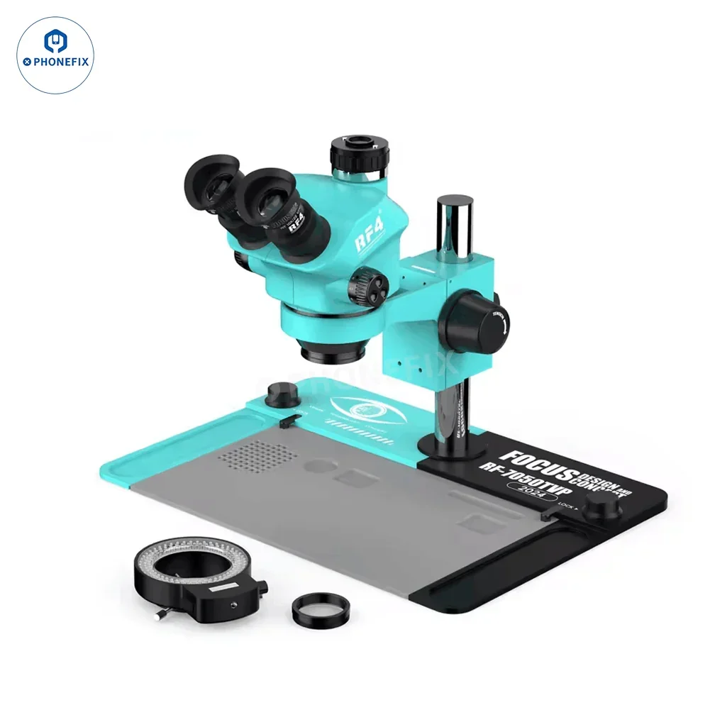 RF4 HD Trinocular Stereo Zoom Industrial Microscope For PCB Repair - Image 20