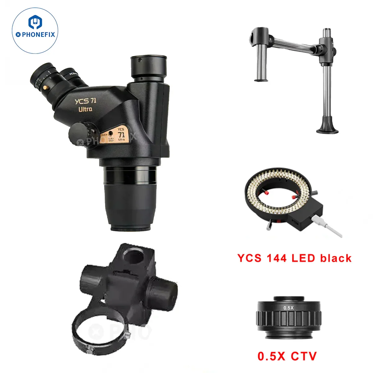 YCS 71 Ultra 6.7X-45X Trinocular Microscope for Phone Soldering Repair - Image 5