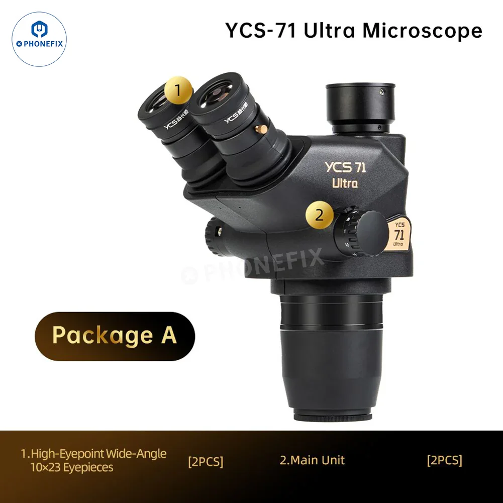YCS 71 Ultra 6.7X-45X Trinocular Microscope for Phone Soldering Repair - Image 6