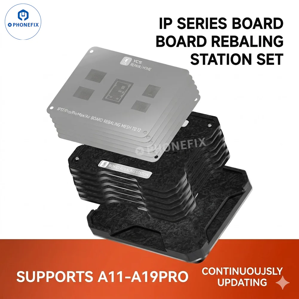 YCS A11-A19 Pro Tin Planting Reballing Stencil Set for iPhone 8-17PM - Image 5