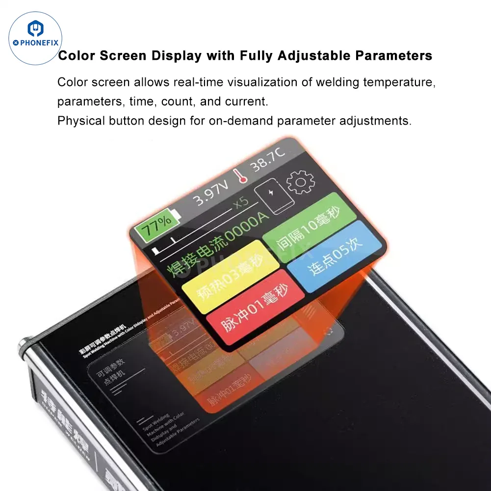 YCS Adjustable Parameter Spot Welder with Color Screen Display - Image 3