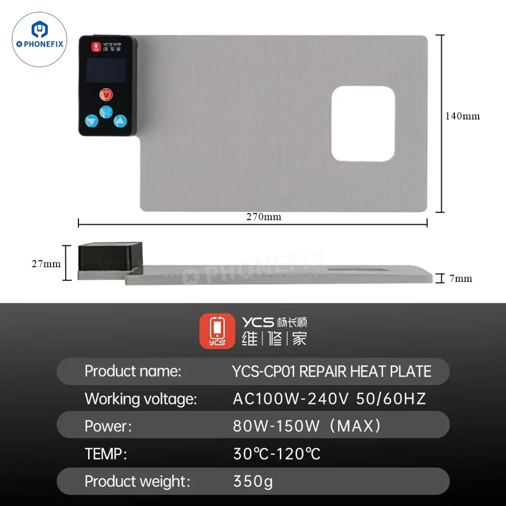 YCS CP01 Mobile/Tablet Screen Repair Heating Pad LCD Separator - Image 6