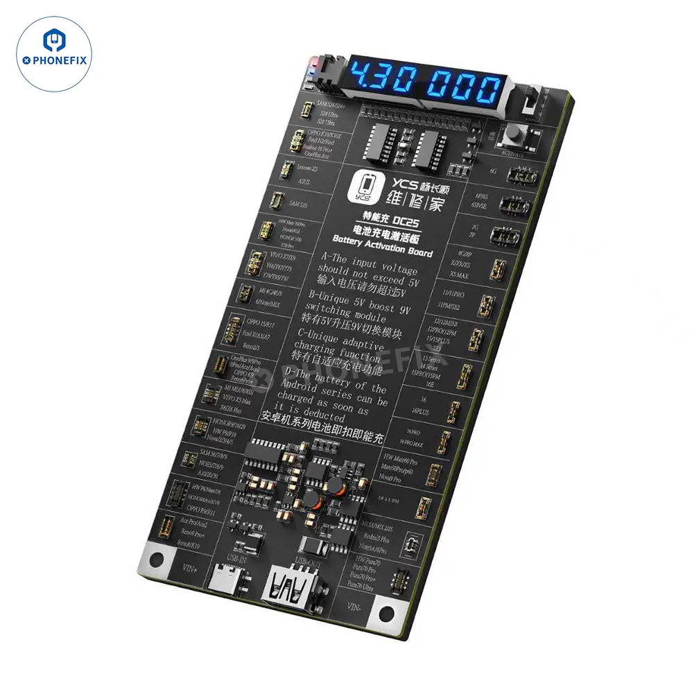 YCS DC25 Battery Charging Activation Board for iPhone 6-16 & Android - Image 8