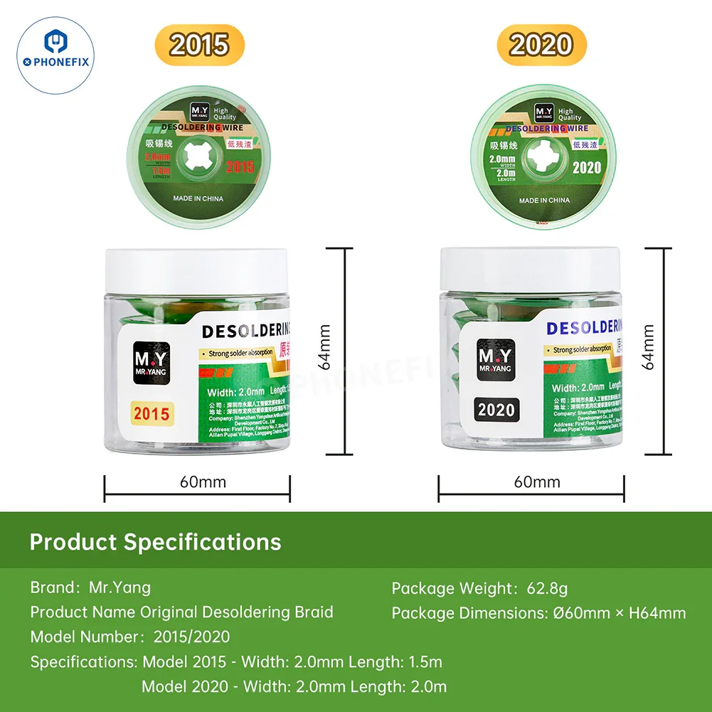 YCS Desoldering Wick 2015 2023 3520 BGA Tin Suction Solder Wire - Image 18