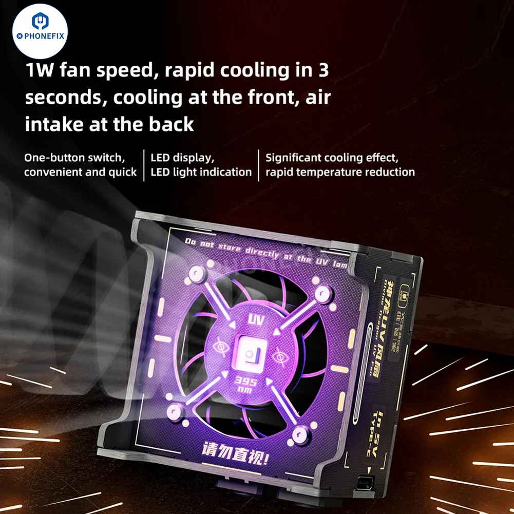 YCS Divine Dragon UV Fan with Cooling Curing 2-in-1 for Phone Repair - Image 2