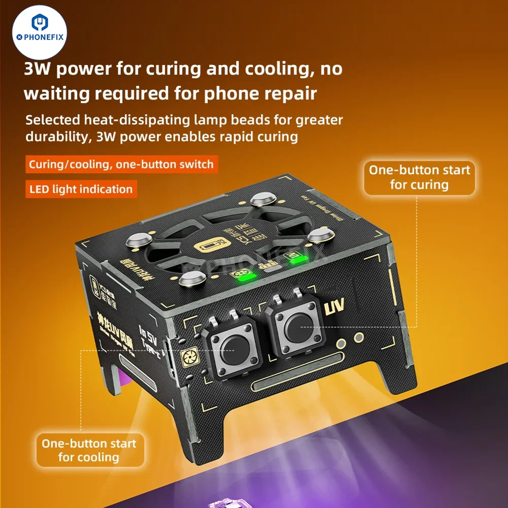YCS Divine Dragon UV Fan with Cooling Curing 2-in-1 for Phone Repair - Image 4